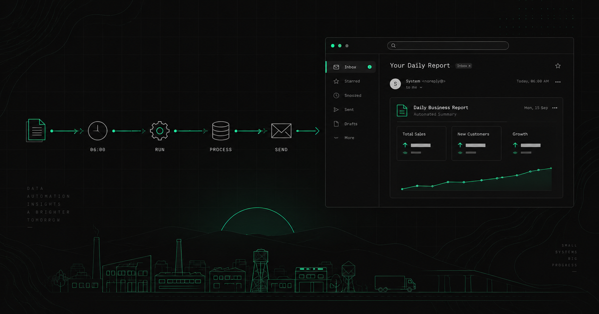 Automated morning email reporting system for management teams — VRINDA AI ANALYTICS