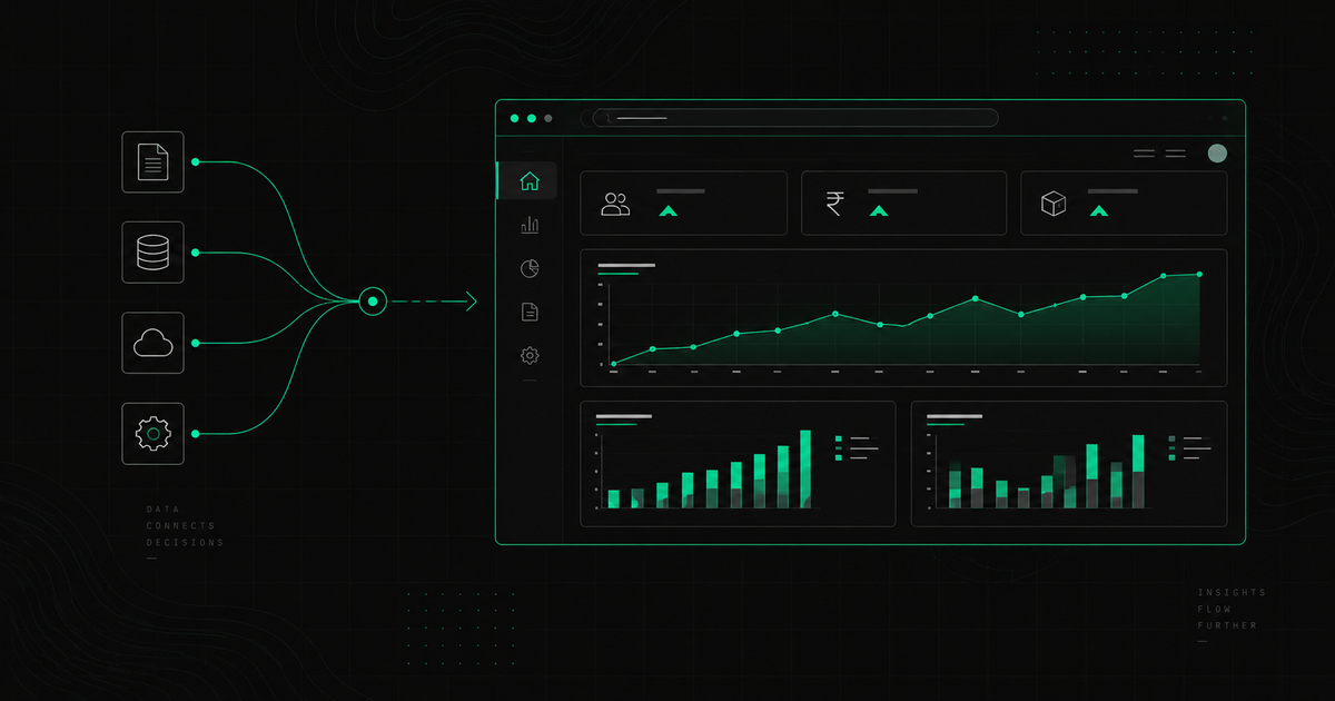 Google Looker Studio dashboard for business data visualization — VRINDA AI ANALYTICS